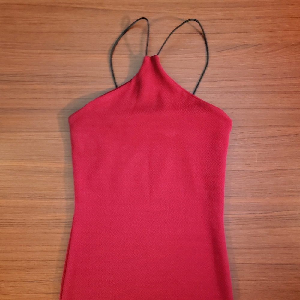 Wine Colored Tube Maxi Dress